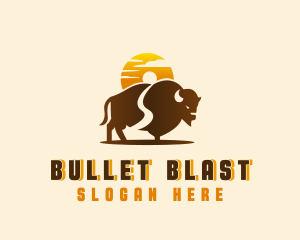 Sunset Buffalo Explorer logo design