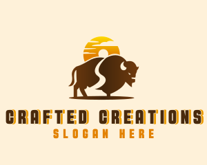 Sunset Buffalo Explorer logo design