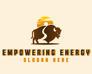 Sunset Buffalo Explorer logo design