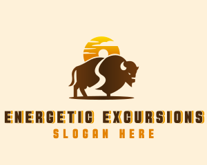 Sunset Buffalo Explorer logo design