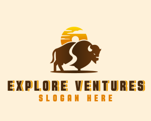 Sunset Buffalo Explorer logo design