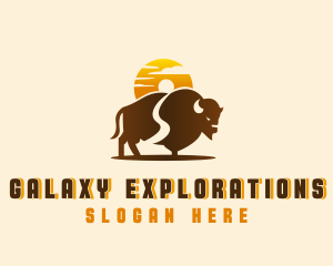 Sunset Buffalo Explorer logo design