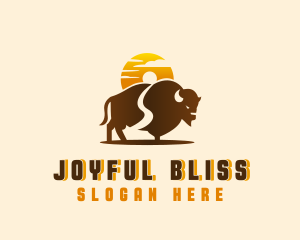 Sunset Buffalo Explorer logo design