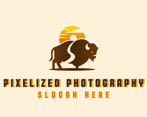 Sunset Buffalo Explorer logo design