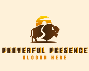 Sunset Buffalo Explorer logo design