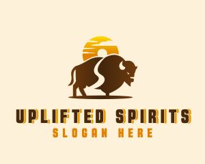 Sunset Buffalo Explorer logo design