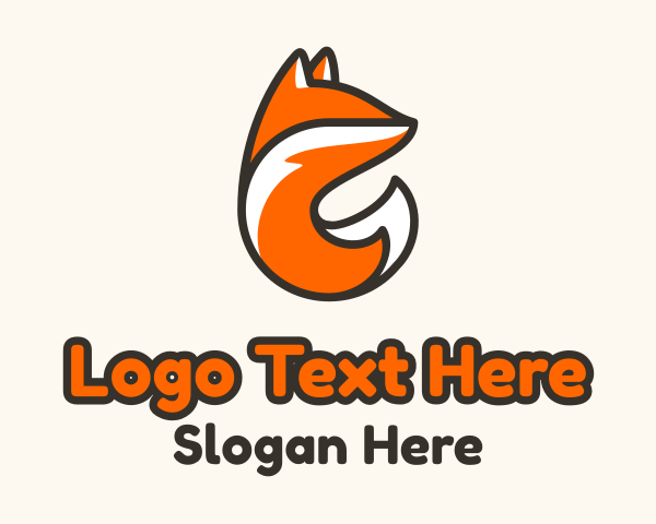 Orange Fox logo example 4