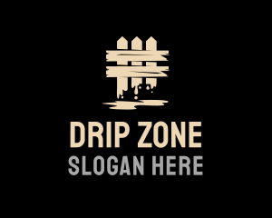 Fence Paint Drip logo design