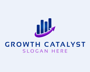 Modern Business Arrow Chart logo design