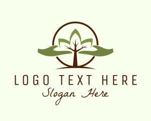 Nature Tree Planting  logo design