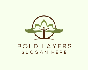 Nature Tree Planting  logo design