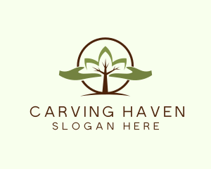 Nature Tree Planting  logo design