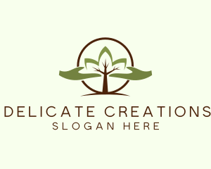 Nature Tree Planting  logo design