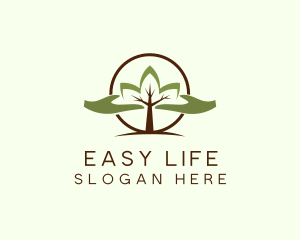 Nature Tree Planting  logo design