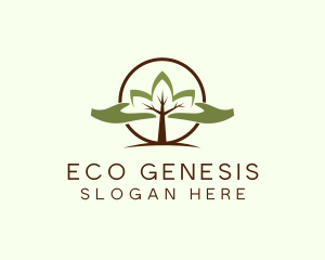 Nature Tree Planting  logo design