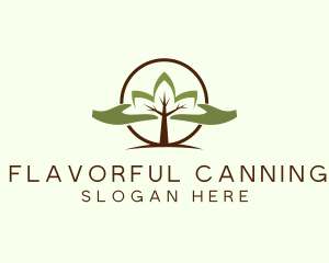 Nature Tree Planting  logo design