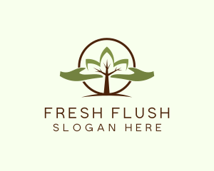 Nature Tree Planting  logo design