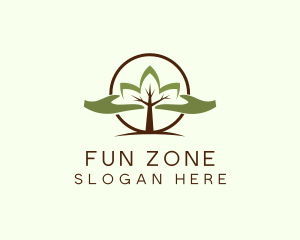 Nature Tree Planting  logo design