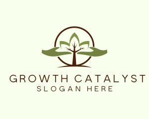 Nature Tree Planting  logo design