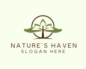 Nature Tree Planting  logo design