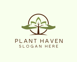 Nature Tree Planting  logo design