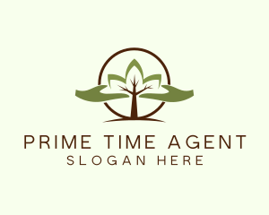 Nature Tree Planting  logo design