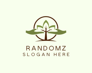 Nature Tree Planting  logo design