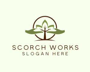 Nature Tree Planting  logo design