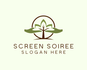 Nature Tree Planting  logo design