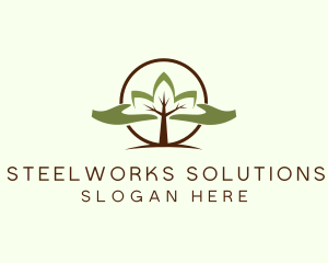 Nature Tree Planting  logo design