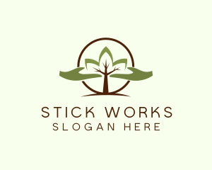 Nature Tree Planting  logo design