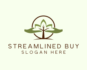 Nature Tree Planting  logo design