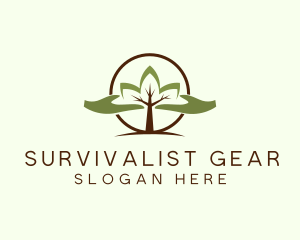 Nature Tree Planting  logo design