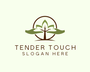 Nature Tree Planting  logo design