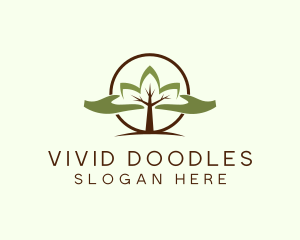 Nature Tree Planting  logo design