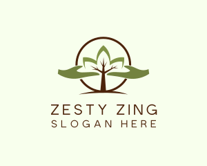 Nature Tree Planting  logo design