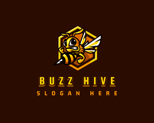 Bee Insect Sting logo design