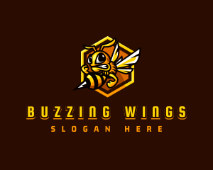 Bee Insect Sting logo design