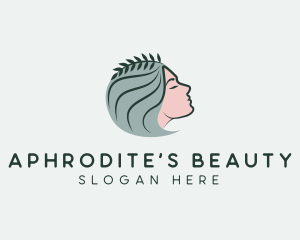 Woman Wreath Beauty Spa logo design