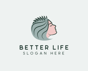 Woman Wreath Beauty Spa logo design