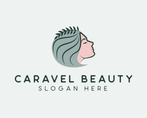 Woman Wreath Beauty Spa logo design