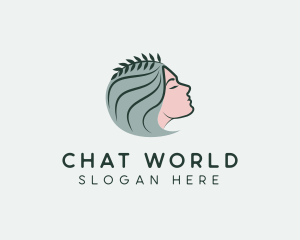 Woman Wreath Beauty Spa logo design