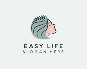 Woman Wreath Beauty Spa logo design