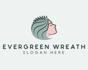 Woman Wreath Beauty Spa logo design