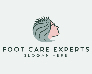 Woman Wreath Beauty Spa logo design