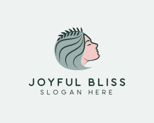 Woman Wreath Beauty Spa logo design