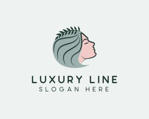 Woman Wreath Beauty Spa logo design