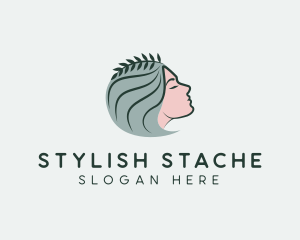 Woman Wreath Beauty Spa logo design