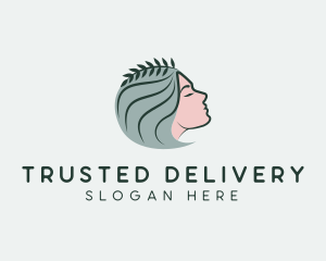 Woman Wreath Beauty Spa logo design