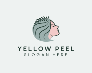 Woman Wreath Beauty Spa logo design